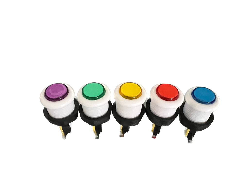 10 Botones Arcade Bicolor Y Micros Zippy