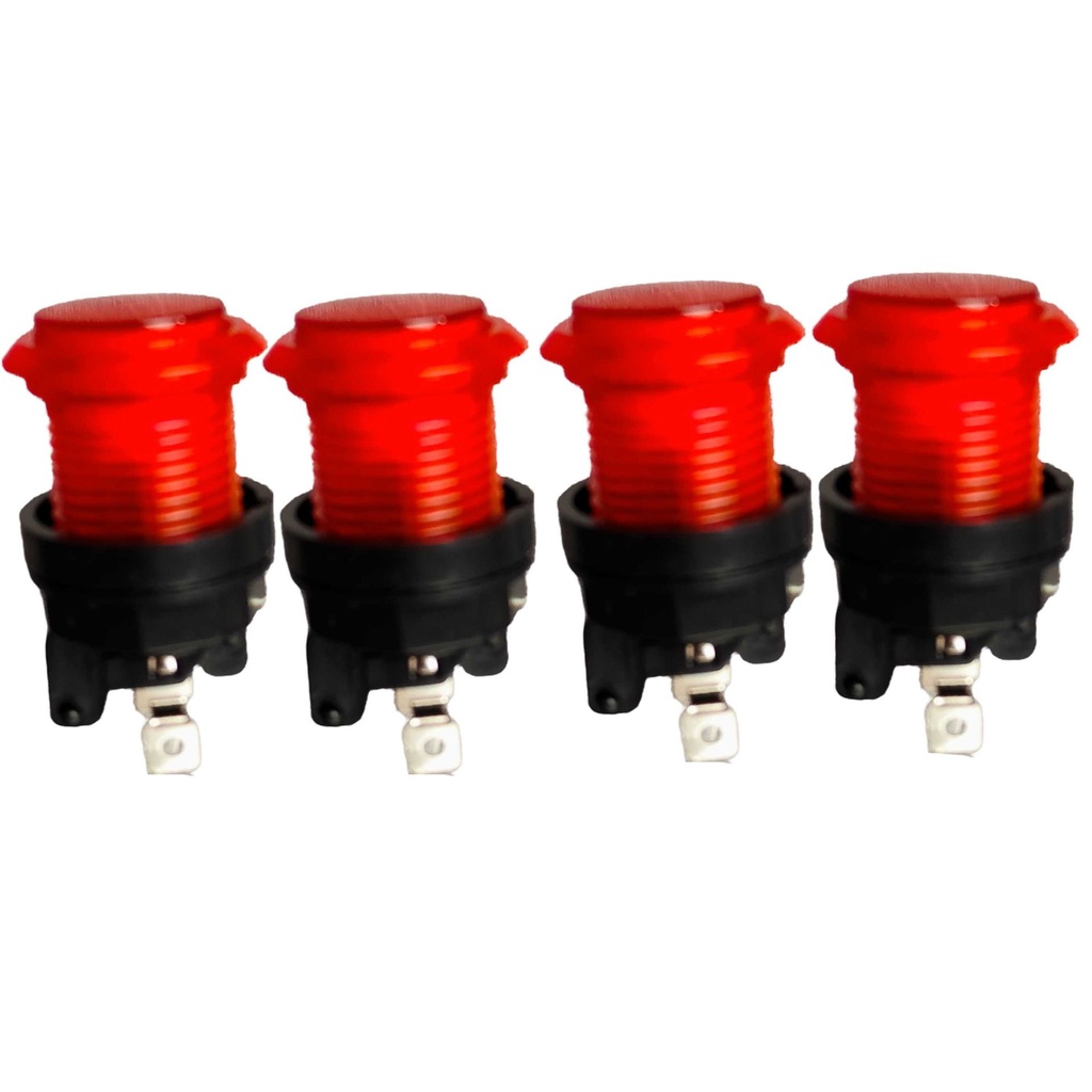 Boton con LUz  led camaleon Rojo