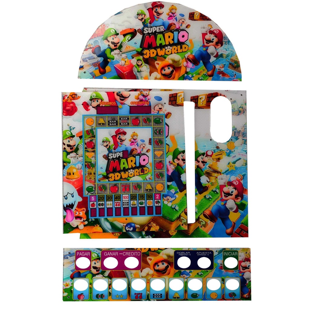 Acrilico Picachu Botones Mario