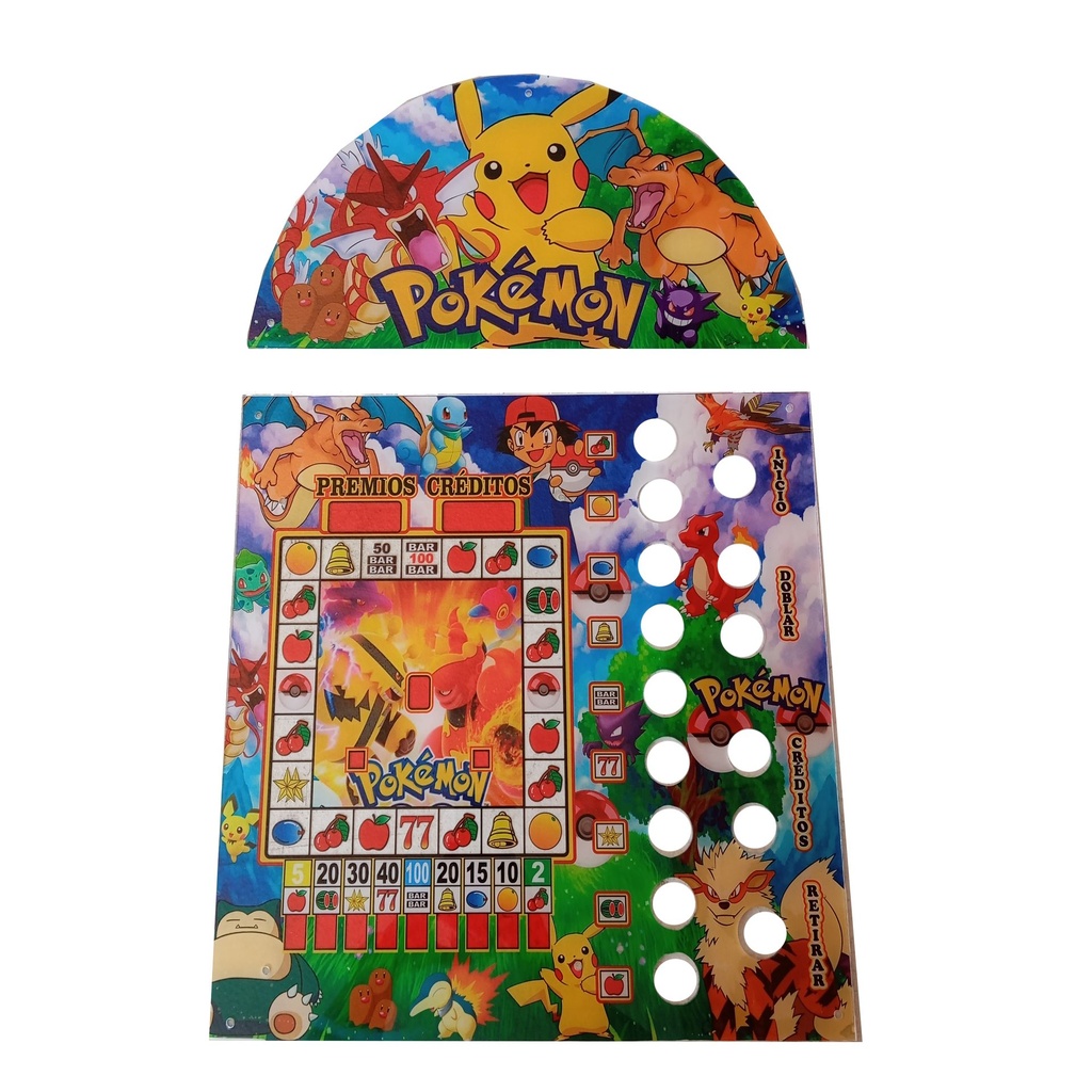 Acrilicos Pikachu botones mueble cajero con copete