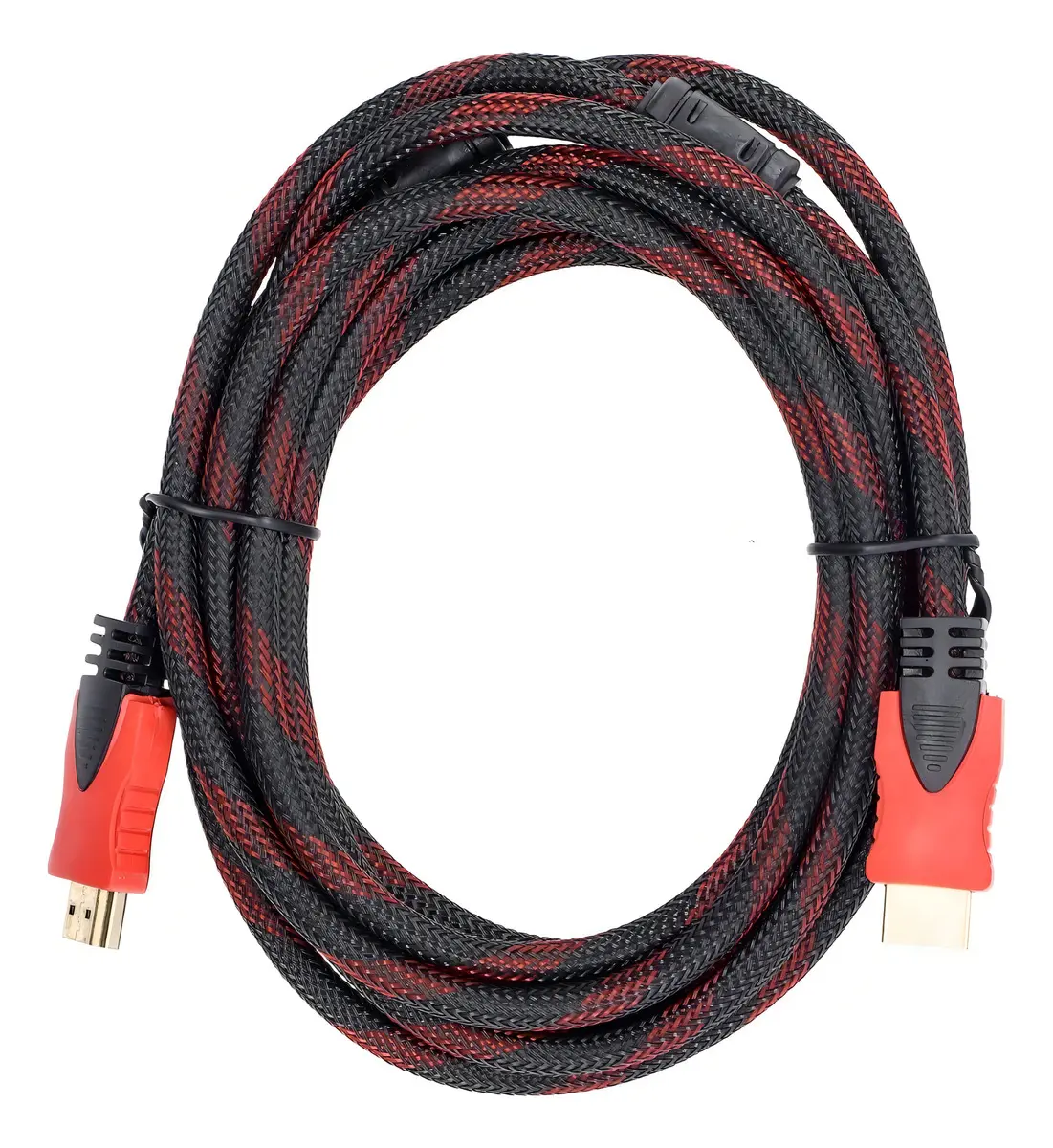 [CHDMI3M] Cable HDMI 1080p 3 Metros Negro Y Rojo