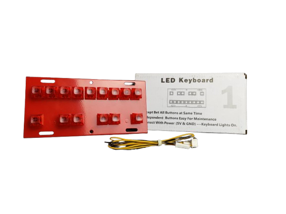 Teclado 9 botones Con Luz Rojo